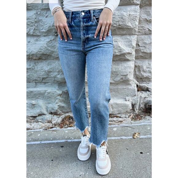 New Revolve Pistola Women Cassie Crop Jeans Fairside Vintage Wash Sz 26 Rtl $156 - Picture 1 of 13